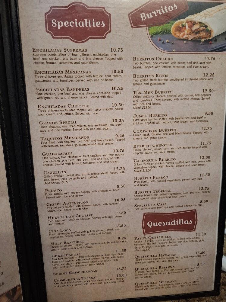 Compadres Mexican Restaurant Menu image 3