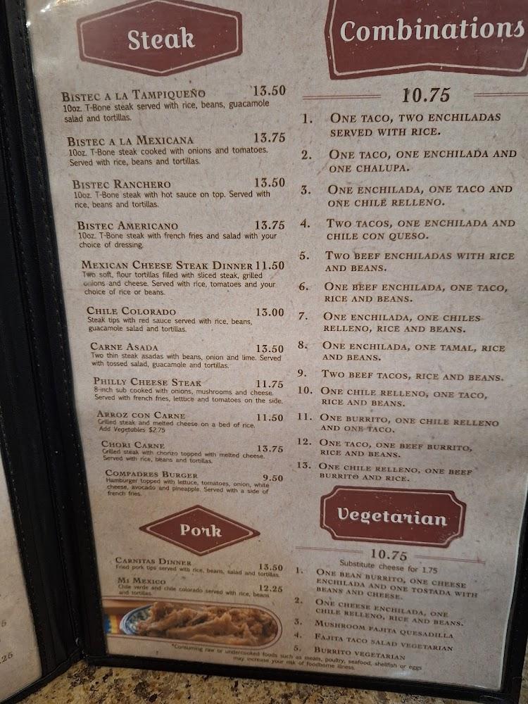 Compadres Mexican Restaurant Menu image 4